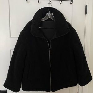 Black Reversible Fur Coat